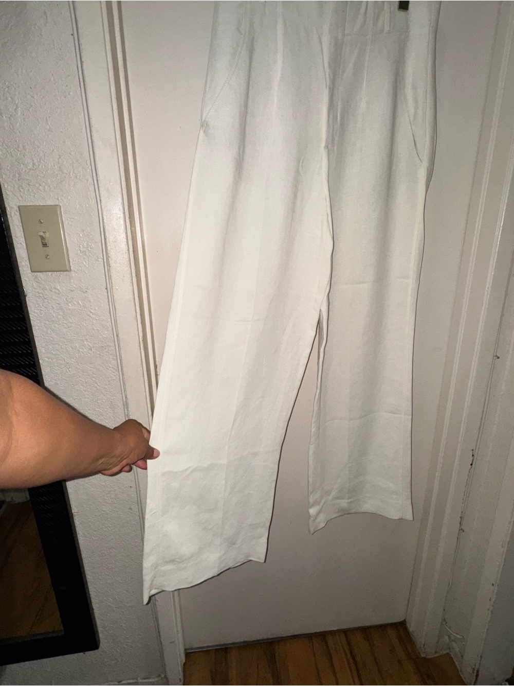 Zara Wide-Leg White Pants